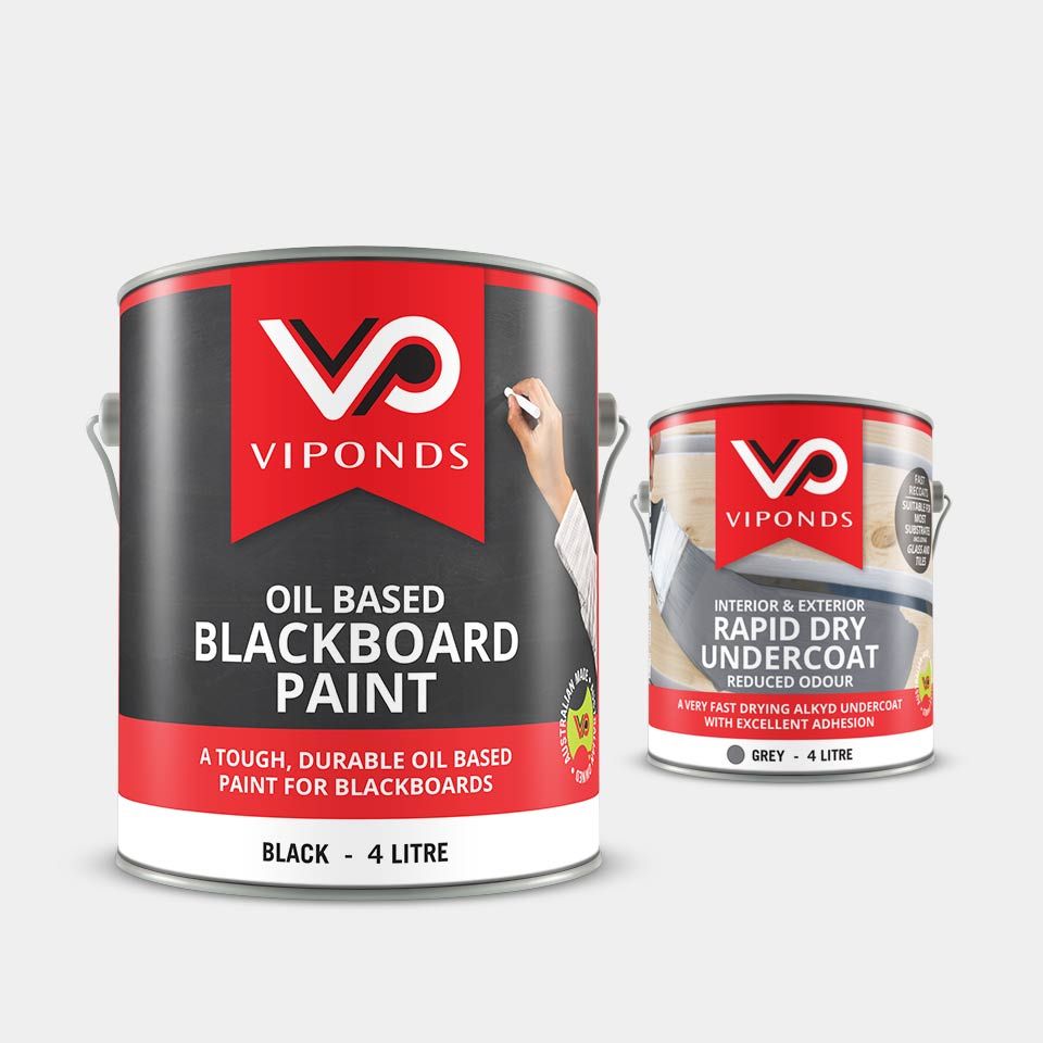 Image of paint cans with designed labels